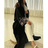 Middle East Dubai Women's Embroidered Bat Sleeve Loose Cardigan