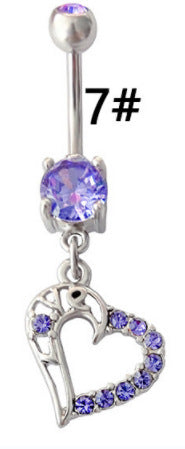 Light Purple Set Devil Heart Diamonds