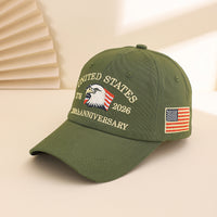 European And American Fashion Embroidery American Landmark Flag Baseball Cap Fashionable Embroidered Words Soft-brimmed Baseball Cap Suitable For Daily Commuting
