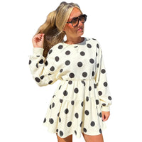 New High Waist Long Sleeves Dress For Women