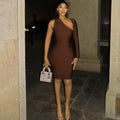 Elegant All-Match One-Shoulder Long-Sleeve Dress For Women