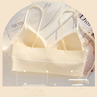 French Thin Belt Thin Underwear Women No Steel Ring Hole Cup Beautiful Back