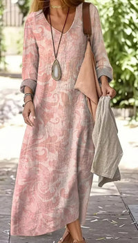 Spring And Summer Casual Loose Long Sleeve Dress