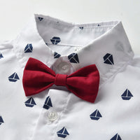 Vest Printed Shirt Long-sleeved Trousers Tuxedo Three-piece Suit Multi-color Children's Suit Caiyuanbao