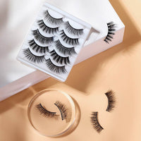 5 Pairs Of Natural Curly And Dense Three-dimensional Simulation 3D False Eyelashes