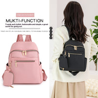 Casual Backpack Women's Oxford Cloth Backpack Nylon Convenient Travel Backpack