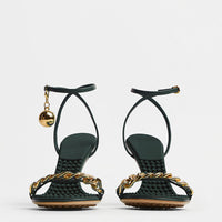 Women's Round Toe Buckle High Heel Sandals