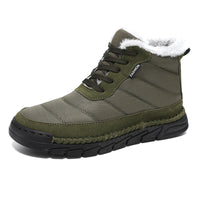 Mens Mid-Cut Snow Boots With Cotton-Lined Non-Slip Outsoles