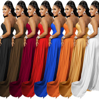 Solid-color Party Bodycon One-shoulder Sleeve Dress
