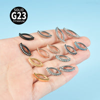 G23 Titanium Navel Stud Glossy Plating 14g Navel Buckle