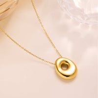 New Titanium Steel 18K Gold-Plated 26-Letter Necklace For Women