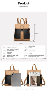 Multifunctional Womens Bag Summer-style Retro Backpack In European And American Designs