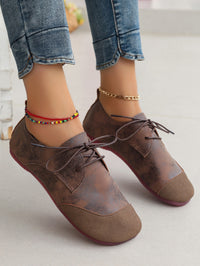Flat Retro Soft Leather Western Style Slip-on Loafers Small Leather Shoes
