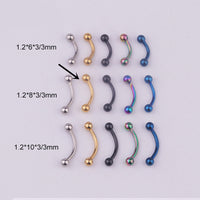 316L Medical Stainless Steel Spherical Eyebrow Nail Eyebrow Ring