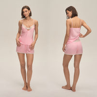 Womens Suspender Shorts Casual Comfortable Loungewear Set