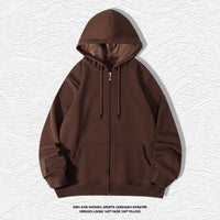 420g European And American Plus Size Zipper Hooded Sweater Men