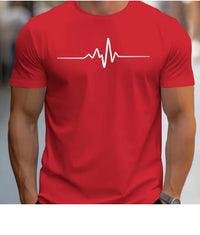 Creative Graphic-print Slim-fit Casual Sports Crew-neck Short-sleeve Top