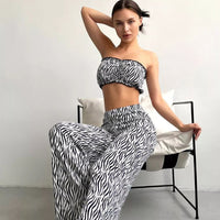 New Style Tube Top Short And Pants Loungewear