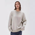 Loose Round Neck Solid Color Long-sleeved Thickened Sweater
