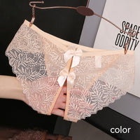 Women's Hollow Bow Cute Open Crotch Briefs