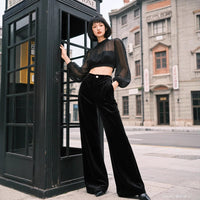 High-waisted Casual Womens Fashionable Casual Trousers