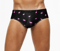 Men's Swimming Briefs With Printed Stitching To Prevent Embarrassment
