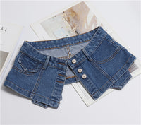 Fashionable All-match Denim Girdle With Women's Decoration