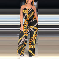 Women's Fashion Casual Print Camisole Jumpsuit