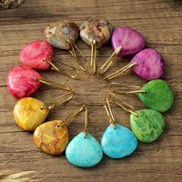 Women's Natural Stone Teardrop Earrings