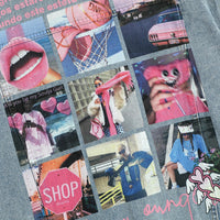 Funny Printed Jiugong Plaid Denim Clothes Jacket