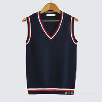 Thickened V-neck Pullover Woolen Vest Men