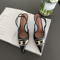 Ladies Shallow Back Slim Heel Pointed Heels