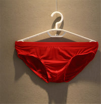 Knitted Opaque U Convex Men's Ice Silk Briefs