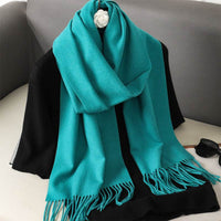 Solid Color Maillard Scarf Cashmere-like Women Warm Shawl