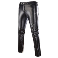 Bronzing Performance Costume Casual Pants Men's Leather