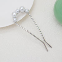 Fashion All-match Simple Pearl U-shaped Hair Clasp
