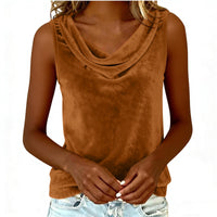 Womens Sleeveless V-Neck Velvet Vest