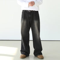 Men's American-style Retro Washed Straight Jeans