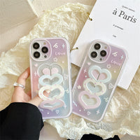 Gradual Love Wrist Strap Silicone Phone Case