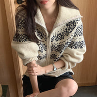 Knitted Cardigan Christmas Vintage Sweater