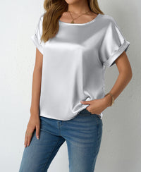 New Springsummer Womens Loose-fitting Cropped T-shirt
