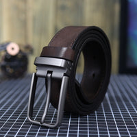 Men's Vintage Genuine Leather Belt With Pin Buckle