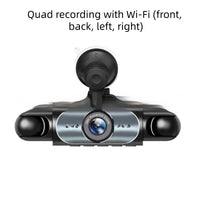 Four-lens Surveillance Dash Cam HD With Rearview Camera