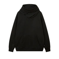 Solid Color With Fur Turtleneck Hooded Sweater For Men