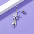Branch Zircon Belly Button Ring Belly Button Nail Puncture