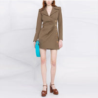 Simple Elegant Slimming One-Piece Suit Dress For Women