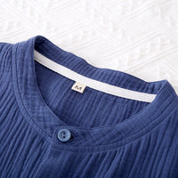 Simple, Long-sleeved, Double-layer Gauze, All-cotton Lightweight Pajamas