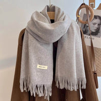 Women's Solid Color Scarf Winter All-matching High-grade Shawl