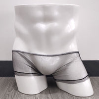 Men's Underwear Mesh Transparent Boxers Low Waist Breathable Thin Boxer Shorts