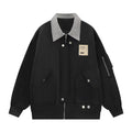 Street Multi-pocket Bomber Jacket Men's Contrast Color